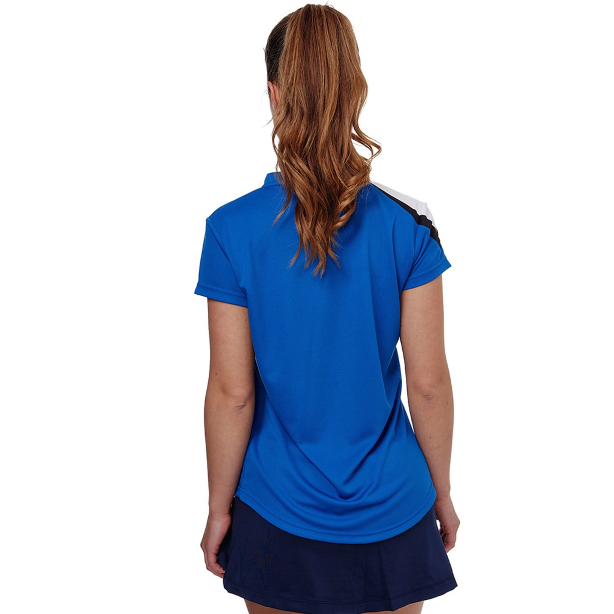 Tosy Lady Shirt: Blue, Back, Model